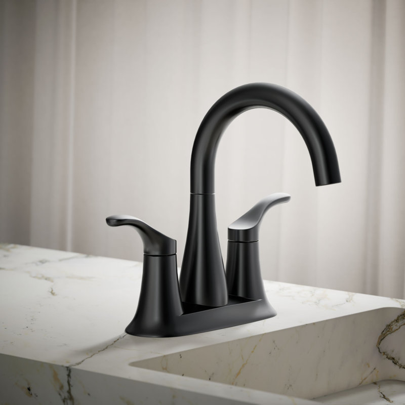 Robinet de lavabo de salle de bain central Simplice, 1,2 gal / min, Noir