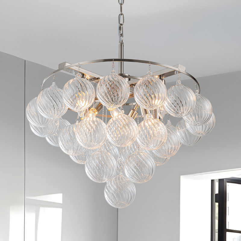 Lustre à bulles 8 niveaux Yader, Nickel brossé