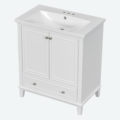 30'' Single Bathroom Vanity with Ceramic Top