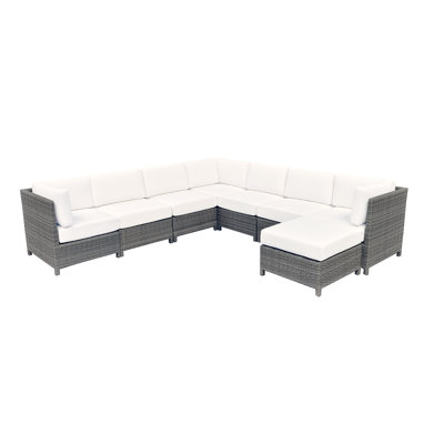 Ensemble modulaire en osier 8 pièces