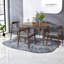 Ensemble de tables de salle à manger rétro, bois d'hévéa durable, rétro chic, idéal pour la maison et la cuisine