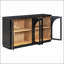 Grande armoire-buffet à 4 portes avec portes en verre, conception arquée et tablettes réglables pour une utilisation polyvalente-133481772