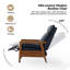 Fauteuil inclinable honorano en cuir végétalien Mid-Century moderne avec structure en bois massif-825487359