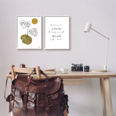 «Dream Tropical Dream of Me» par Birch & Ink - ensemble de 2 impressions