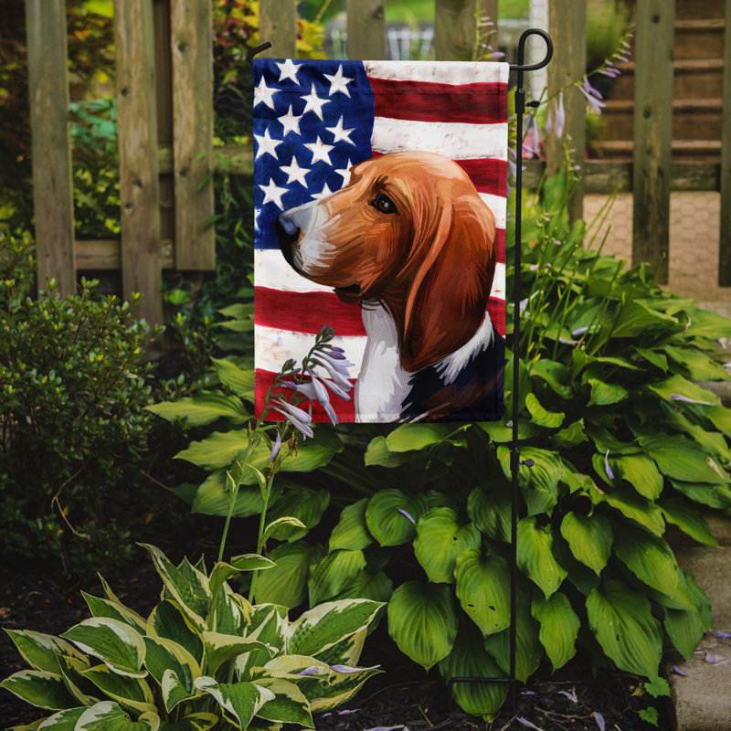 Polyester à 2 côtés 15 x 11 po drapeau de jardin, Treeing Walker Coonhound