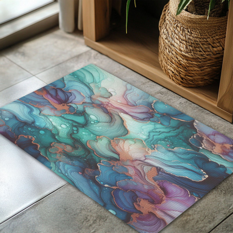 Tapis tressé chatoyant irisé, Rectangulaire 3 pi x 5 pi