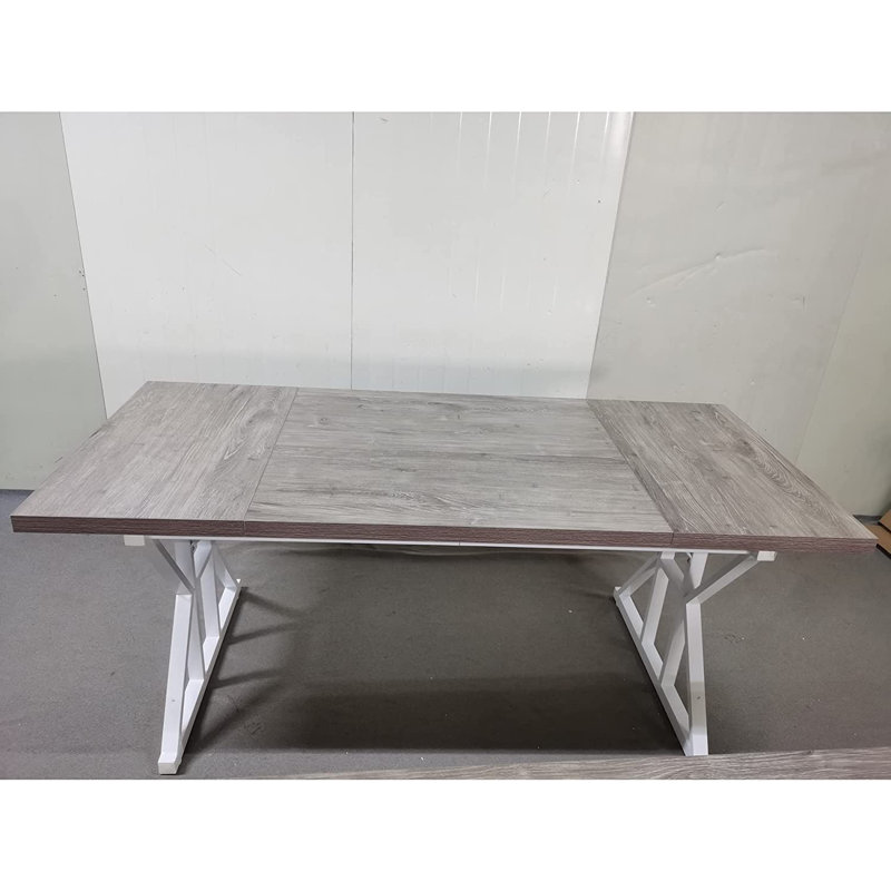 Metal Base Computer Desk, Light Grey, 75Cm H x 180Cm W x 80Cm D, White