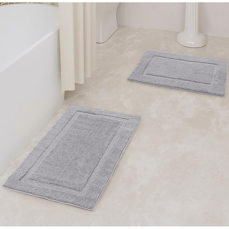 Ensemble de tapis de bain 100% coton, Gris
