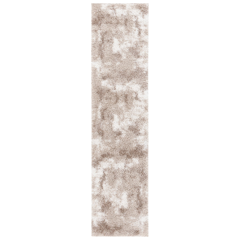 Tapis abstrait à poils longs Naftali Penelope, Tapis de couloir 2 pi x 8 pi