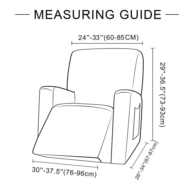 T-Cushion Recliner Slipcover, Light Grey