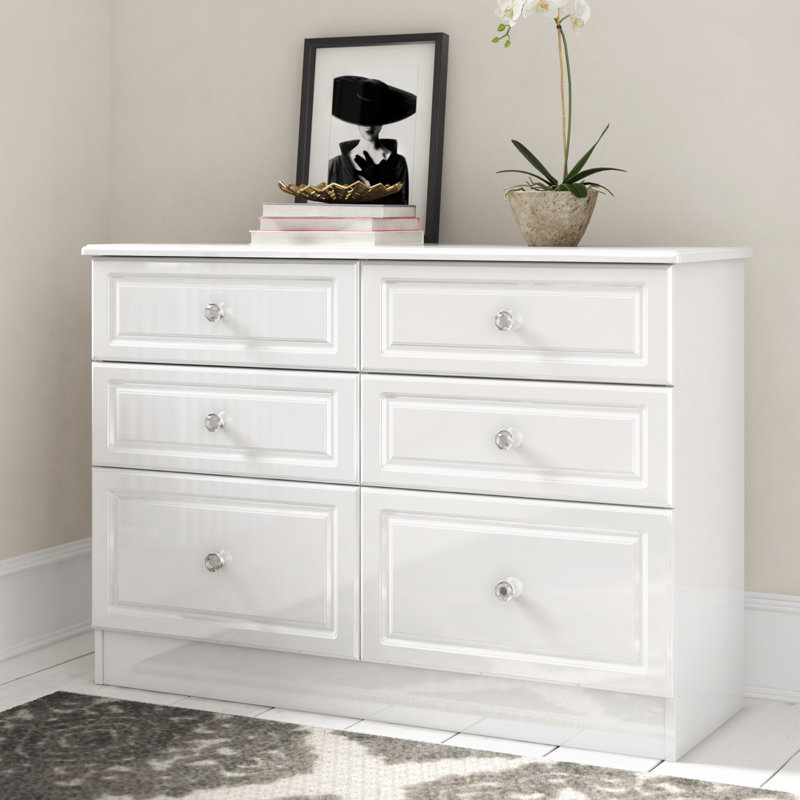 Fully Assembled Jacey 6 Drawer 111.8Cm W Chest, White