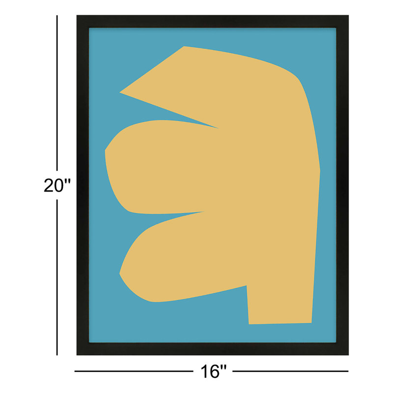 Blue Study 1 Print by Michael Kempen, 20"H x 16"W x 1.25"D, Black Framed