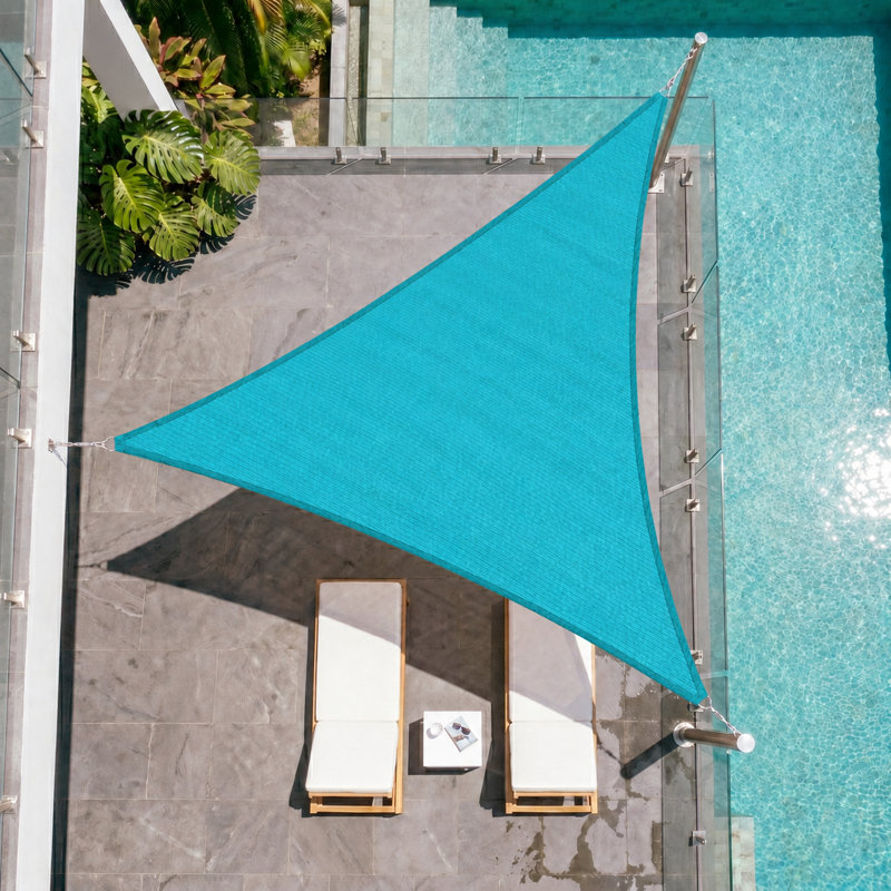 Voile d'ombrage avec corde Royal Shade, 12 pi x 12 pi x 12 pi, Sarcelle