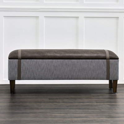 River Faux Leather Bench