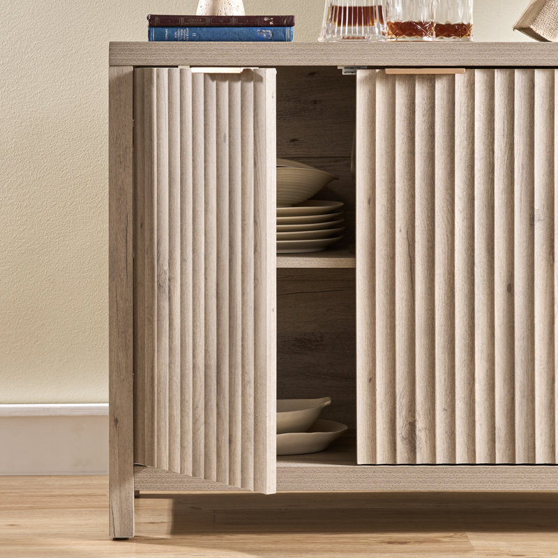 Nicolee 47" 3 Drawer Sideboard, Greige Oak