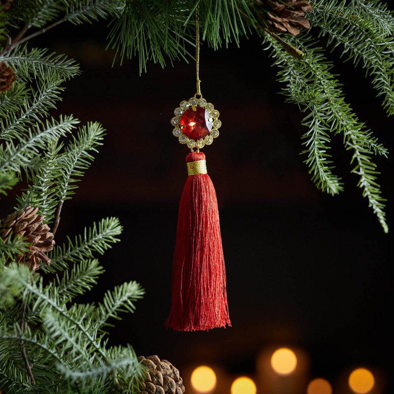 Ornement de Noël avec pampilles (ensemble de 6)