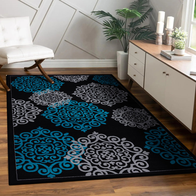 Craigsville Floral Indoor Rug, Rectangle 9' x 12'