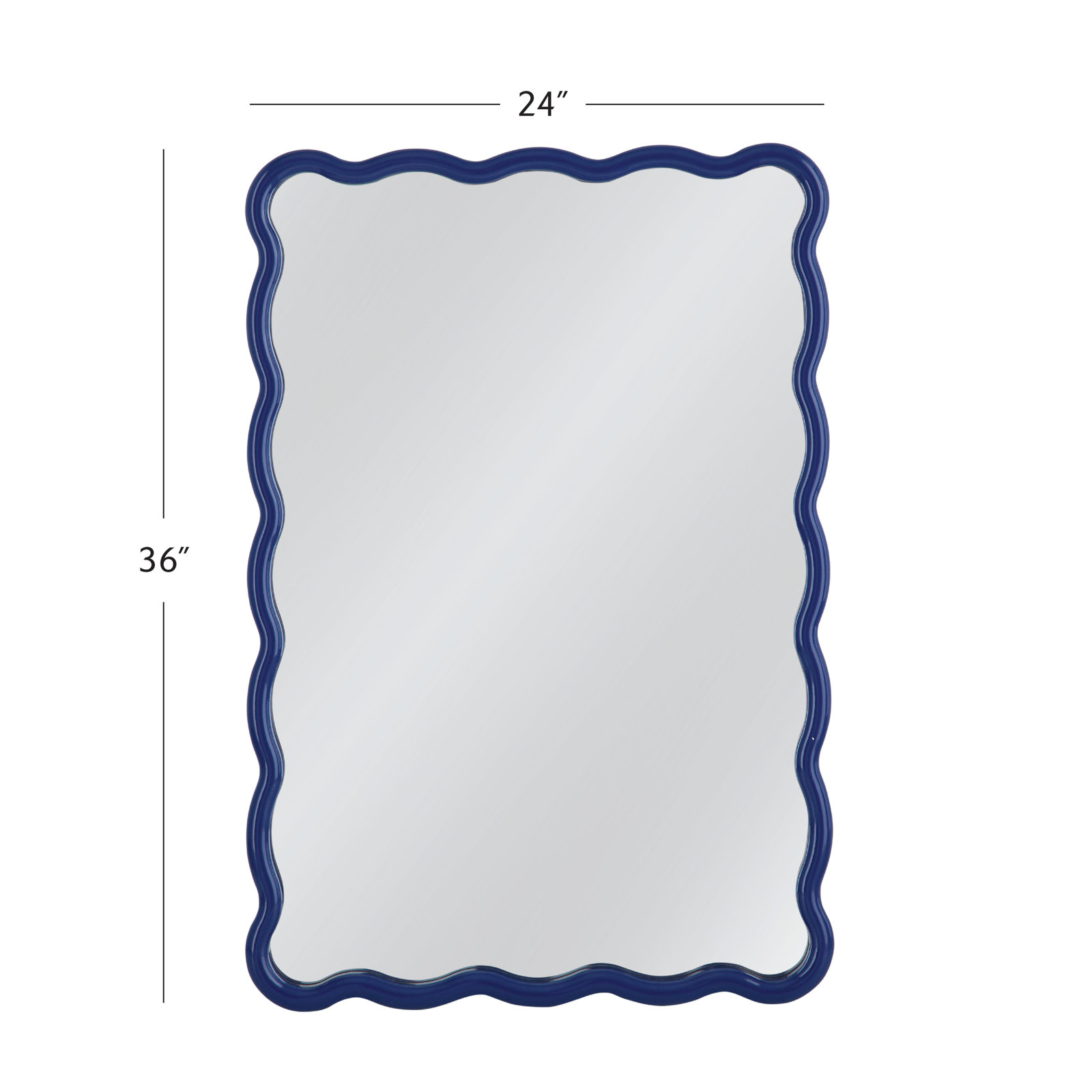 Allurine 24" Accent Mirror, Navy