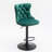 Swivel Velvet Barstools Adjusatble Seat Height From 25-33 Inch,17.7Inch Base, Modern Upholstered Bar Stools With Backs Comfortable Tufted For Home Pub And Kitchen Island,Green,Set Of 2,SW1812GN