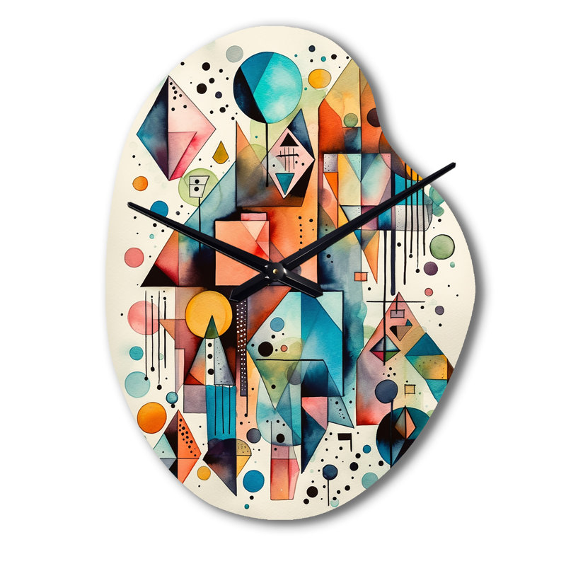 Horloge murale géométrique asymétrique Kata, Petit