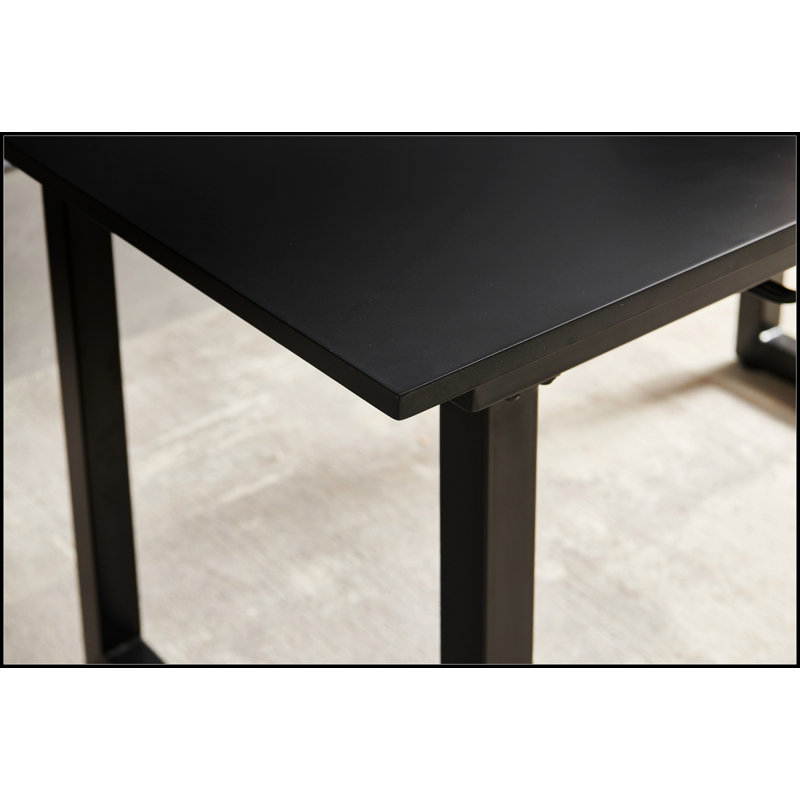 white colour,Square Extendable Dining Table with metal leg,Modern Space Saving Kitchen Table, Black
