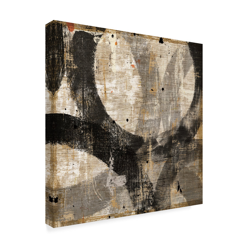 « industrial iii », reproduction de peinture à l’acrylique sur toile tendue, H 14 po x l 14 po x P 2 po