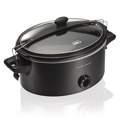 Hamilton Beach Stay or Go 6 Quart Slow Cooker Serves 7 Plus Black