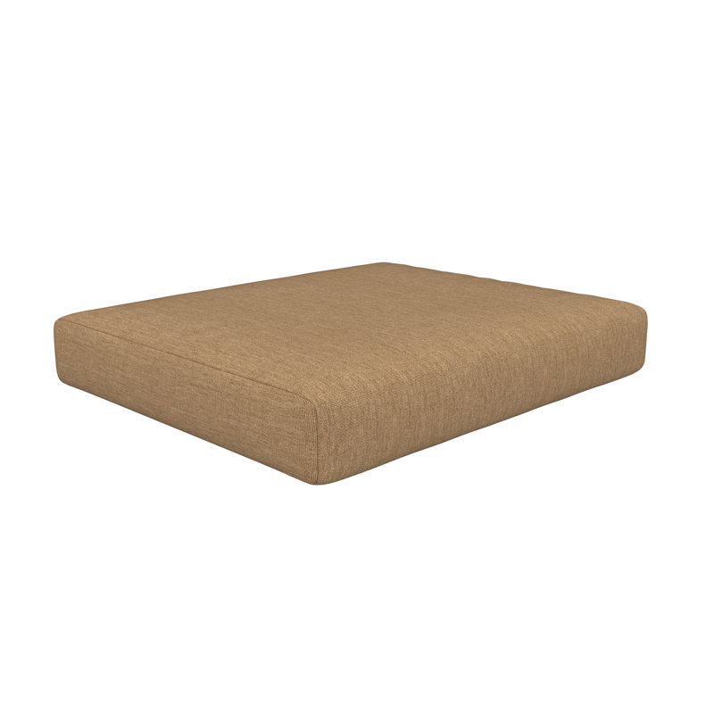 Sunbrella® Outdoor 3.5'' Ottoman Seat Cushion, Canvas Heather Beige Sunbrella® Canvas