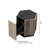 Hexagonal Rural Style Garden Retro with Drawer Living Room Corner Table Bedroom Bedside Table , Textured