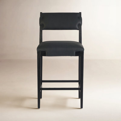 Bilbrey Leather Stool by Birch Lane