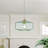 Modern Minimalist 1-Light Clear & Green Striped Glass Pendant Light-182296847