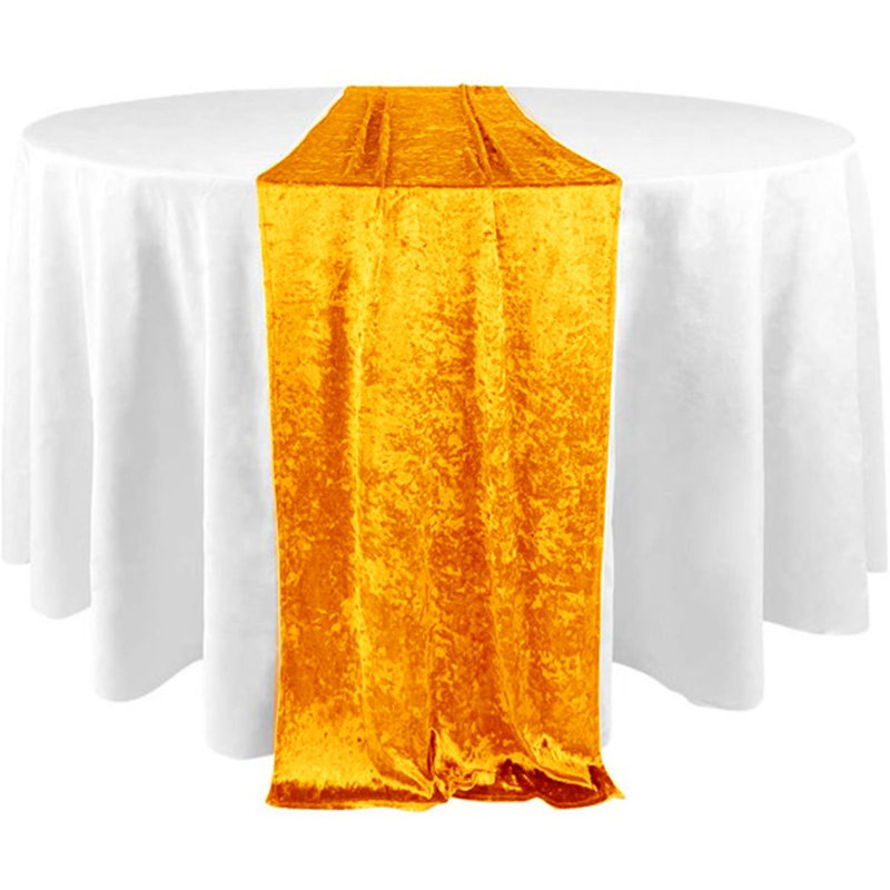 Abye Crush Velvet Table Runner - Premium Heavy Weight Textured Fabric, Wrinkle-Resistant & Luxurious - Wedding/Christmas/Holiday Decor - 14x108 Inch