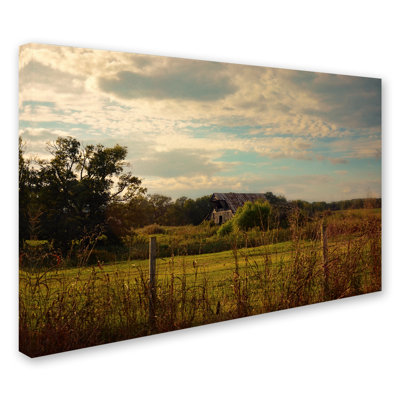 «Rusty Barn at Sunset», reproduction de photo sur toile tendue Vidur