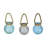 Set of 3 6.5 " Glass Tealight