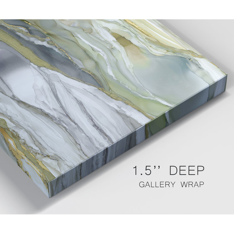 Verre marbré I - impression sur toile tendue, H 48 po x l 32 po x P 1 po