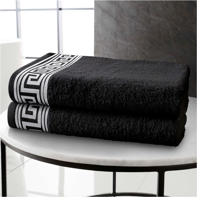  3 Piece Bath Sheet Same-Size Bale, 2x Bath Sheet, Black