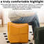 Tabouret carré en velours côtelé jaune, confortable pour une utilisation comme meuble-lavabo à haute résilience et structure stable, doux au toucher, mousse, repose-pieds idéal ou aucune installation requise-131102709