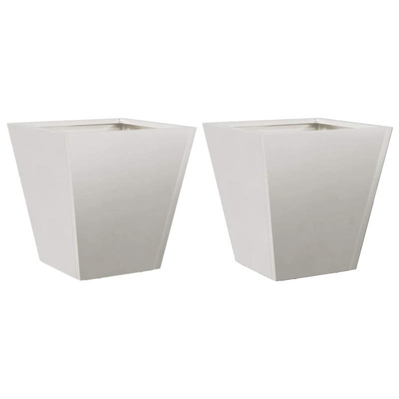 Aldegundo Metal Elevated Planter, 30cm H x 30cm W x 30cm D, Silver
