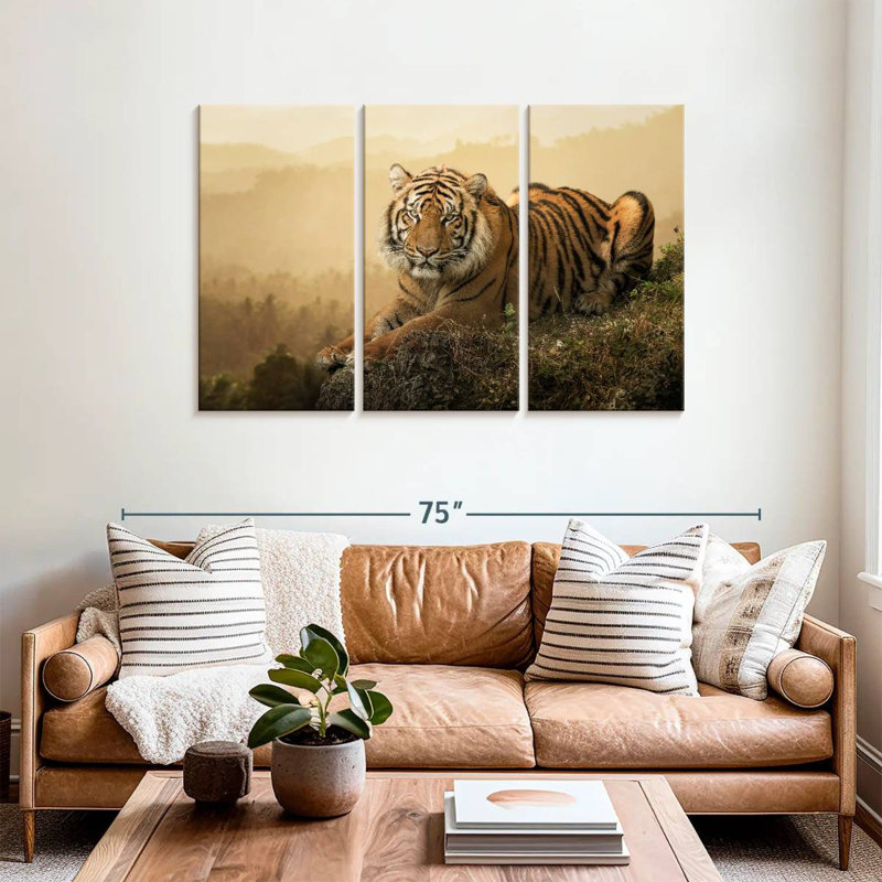 Tigre de Sumatra féroce Brampt, H 36 po x l 57 po