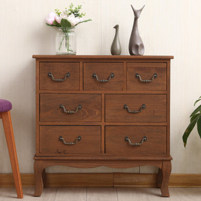 Brown Solid Wood Accent Cabinet