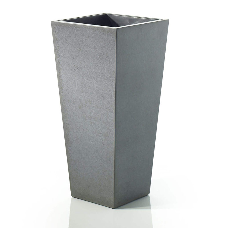 Vase de table en grès, H 38,5 po x l 17,5 po x P 17,5 po