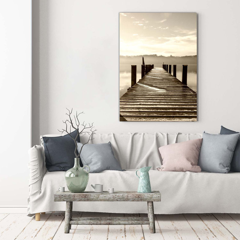Wooden Pier - Wrapped Canvas Print