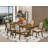 7 Pieces Kitchen table set includes a Rectangular Dining Table and 6 Light Beige PU Leather Dinner Chairs, Antique Walnut finish-436789928-467510265-467649695