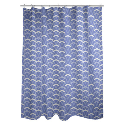 Rideau de douche simple à chevrons
