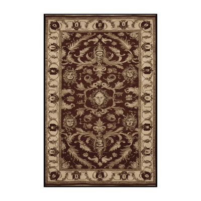 Machine Washable French Brown Area Rug