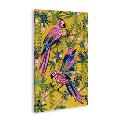 Maximalist Parrots Pattern Canvas Wall Art by Yvette St. Amant