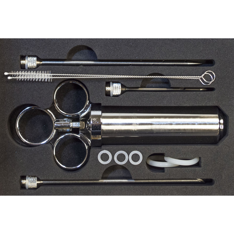 Ensemble d'injecteur de marinade en acier inoxydable