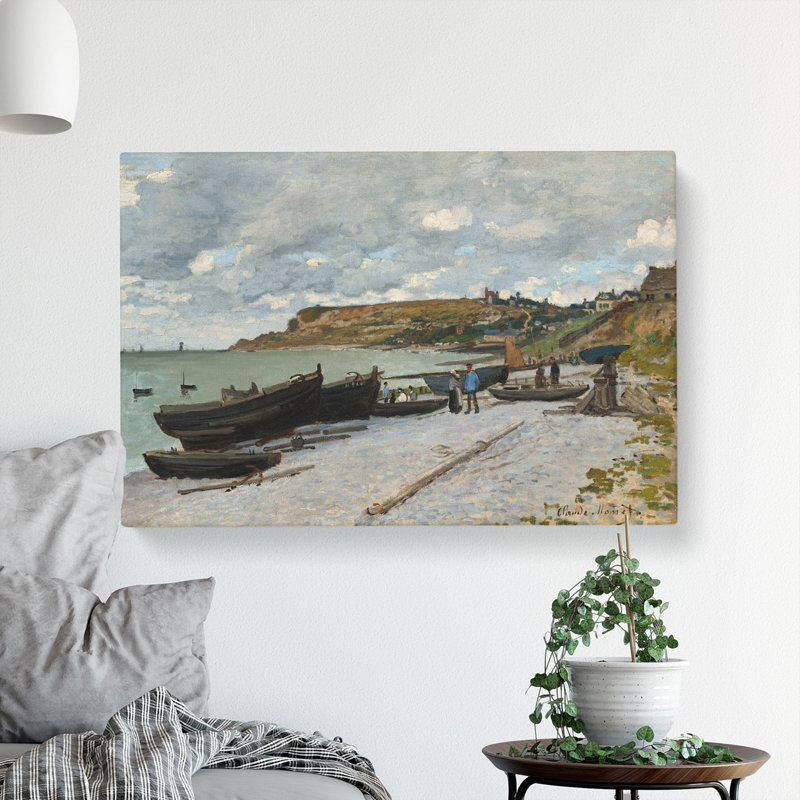 Sainte-Adresse Beach by Claude Monet - Wrapped Canvas, 50cm H x 76cm W x 3cm D