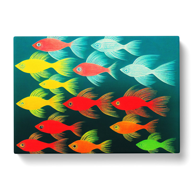 Pleasant Fish - Wrapped Canvas, 50cm H x 76cm W