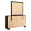 Ensemble de chambre à coucher 3 pièces Brennan Dark Cocoa Queen avec lit de rangement, commode et miroir